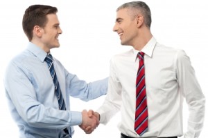 Businessmen shaking hands